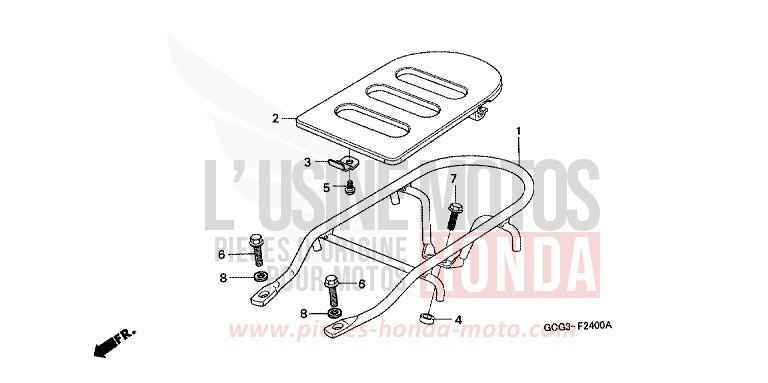 HINTERER TRAEGER von CB1300 Super Bold'or ABS MAGNA RED (R201) von 1999